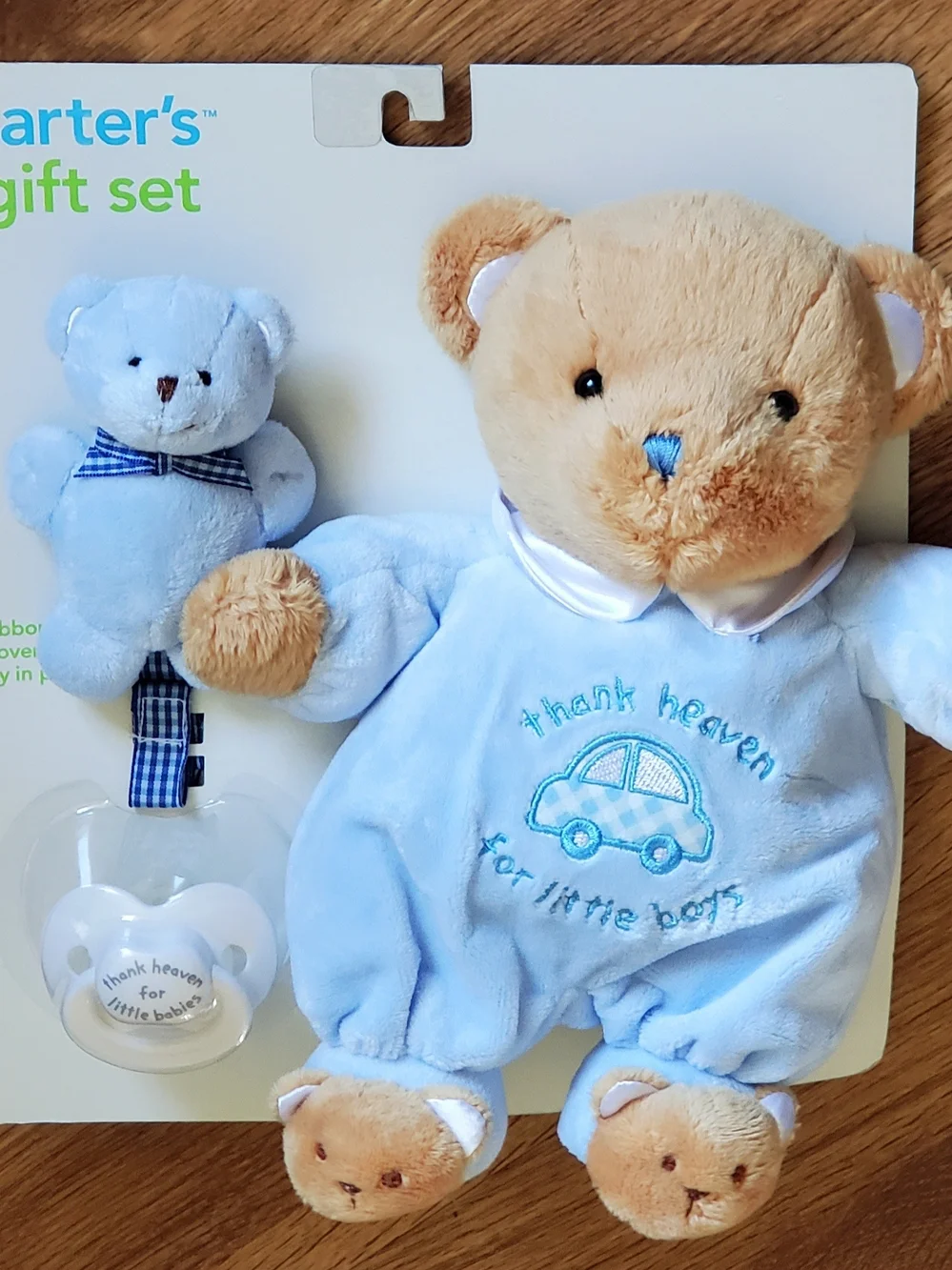 Carter's Blue Baby Bear Plush Gift Set